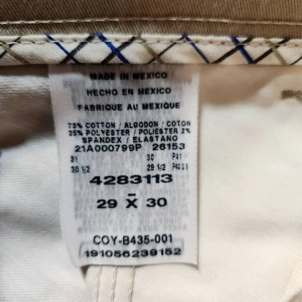 Lee Total Freedom Straight Leg Relaxed Fit Khakis Mens Size 29 x 30
